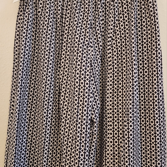 HYFVE Elastic Wide Leg Ribbed High Waist Pull On Pants JUNIORS Size L GEOMETRIC. - Picture 7 of 15